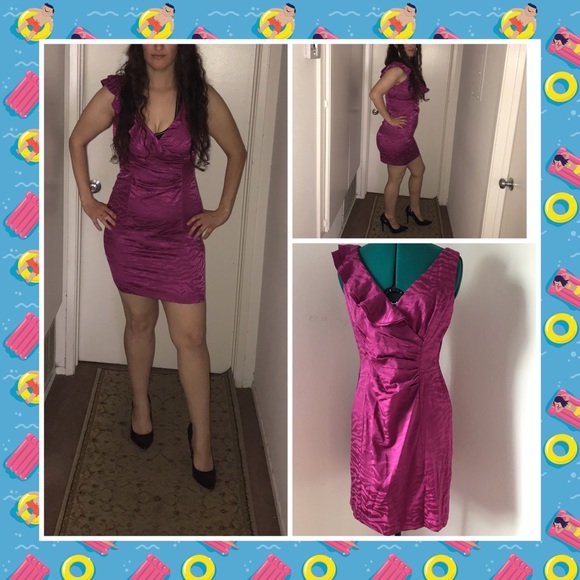 Jump Girl Dresses & Skirts - SOLDLeopard pattern sexy fuschia minidress Sz. 7/8